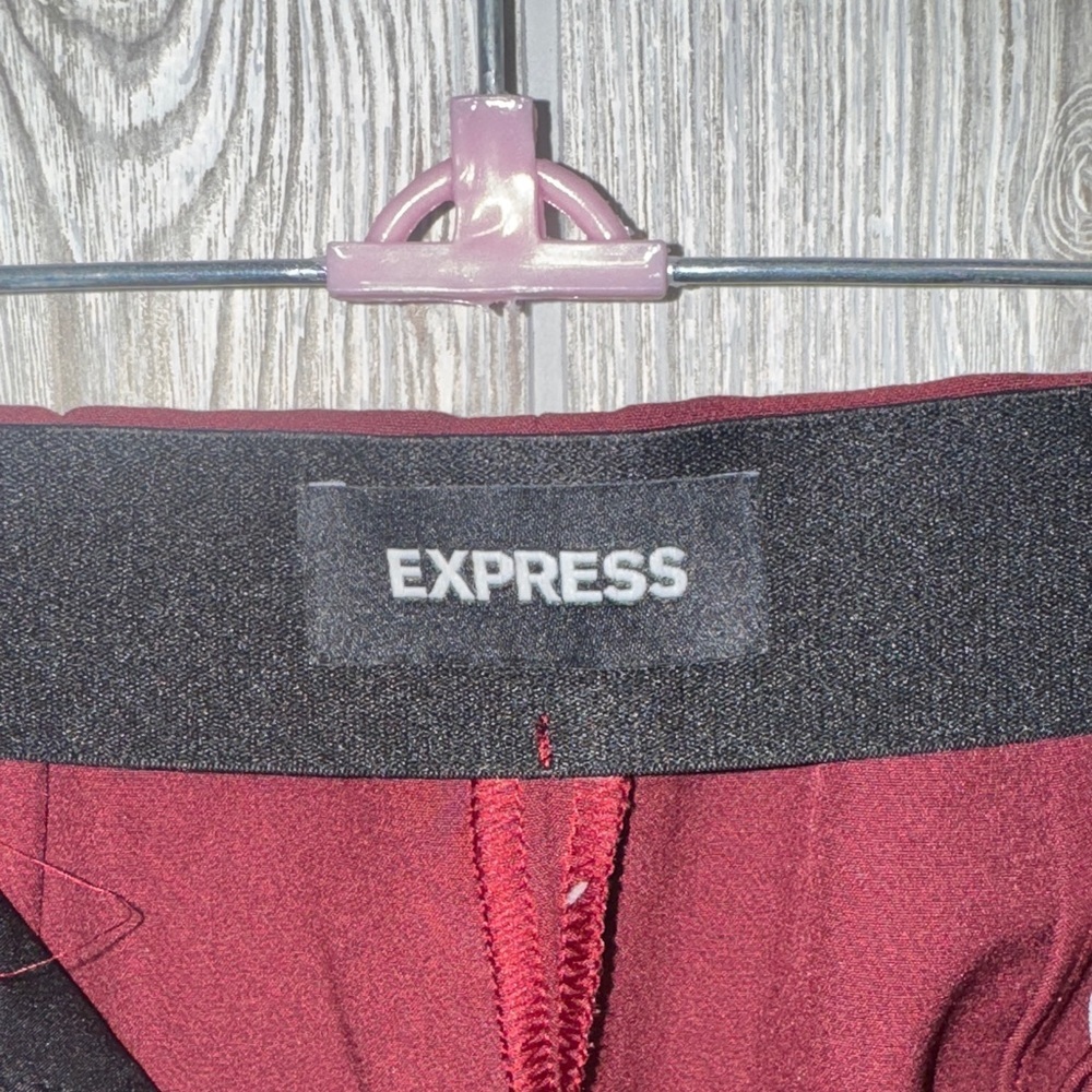 Express Women's Burgundy Pants - Picture 5 of 8